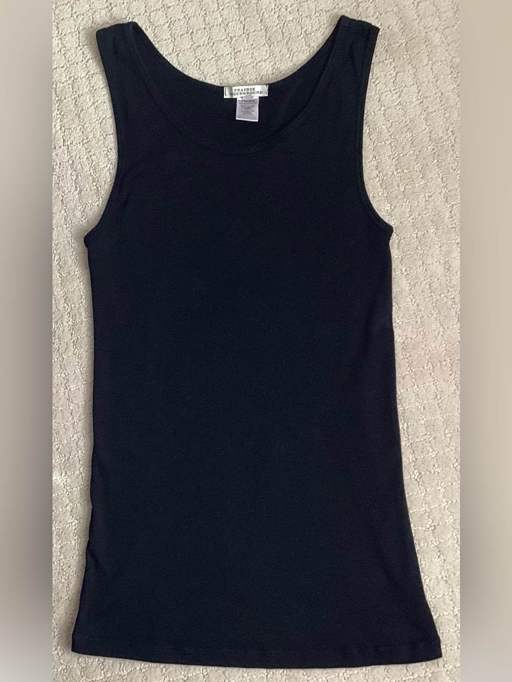 Prairie Underground black long tank, Size L